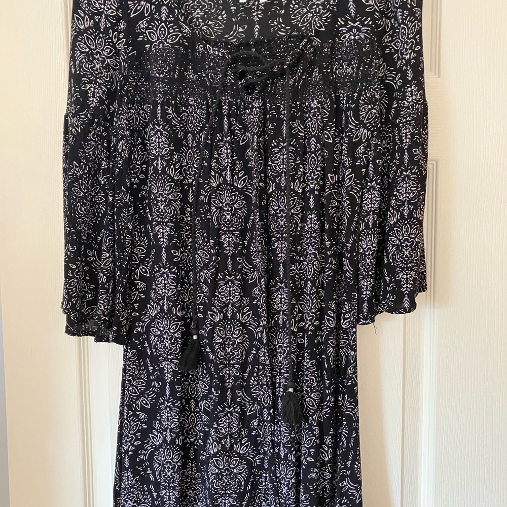 Black and White Patterned Dress